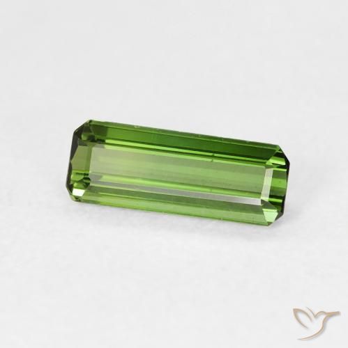 Tourmaline Vert moyen naturelle Octogone / coupe Émeraude, 0.69 ct, VVS-VS