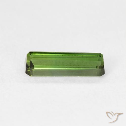 Tourmaline Vert moyen naturelle Octogone / coupe Émeraude, 0.69 ct, VVS-VS