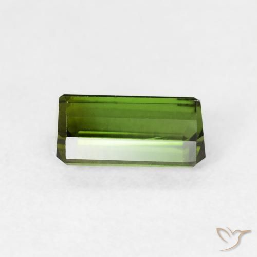 Tourmaline Forêt verte naturelle Octogone / coupe Émeraude, 1.03 ct, VVS-VS