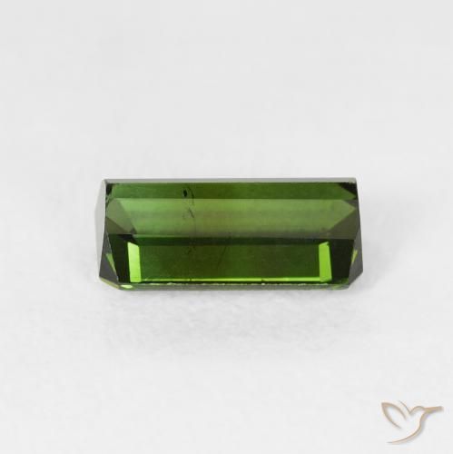 Tourmaline Vert foncé naturelle Octogone / coupe Émeraude, 0.98 ct, VS-SI