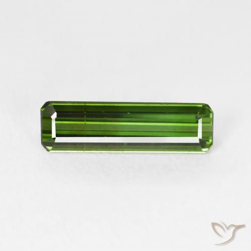 1.36ct Naturel Forêt verte Tourmaline, Taille émeraude, VS