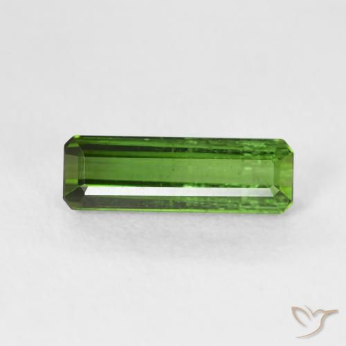 Tourmaline Vert moyen naturelle Octogone / coupe Émeraude, 1.22 ct, VS
