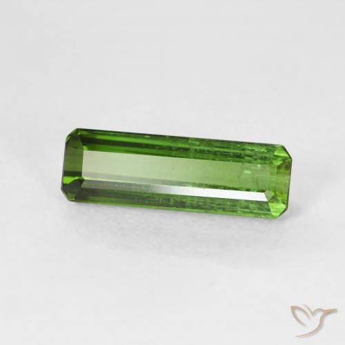 Tourmaline Vert moyen naturelle Octogone / coupe Émeraude, 1.22 ct, VS