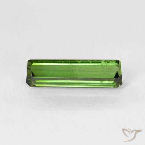 Tourmaline Vert moyen naturelle Octogone / coupe Émeraude, 1.22 ct, VS