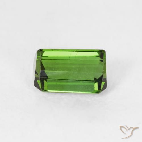 Tourmaline Vert foncé naturelle Octogone / coupe Émeraude, 0.60 ct, VS