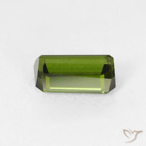 Tourmaline Forêt verte naturelle Octogone / coupe Émeraude, 0.72 ct, VS