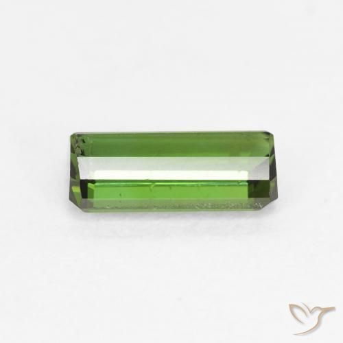 Tourmaline Vert foncé naturelle Octogone / coupe Émeraude, 1.08 ct, VS