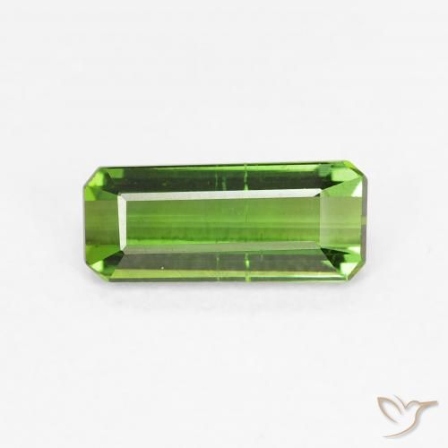0.73ct Naturel Forêt verte Tourmaline, Taille émeraude, VS