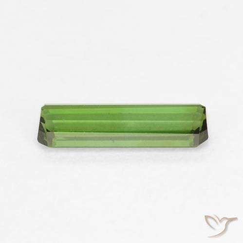 Tourmaline Vert foncé naturelle Octogone / coupe Émeraude, 0.80 ct, VVS-VS
