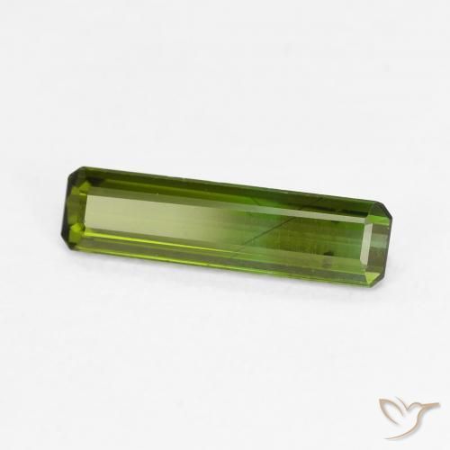 Tourmaline Vert terre naturelle Octogone / coupe Émeraude, 1.06 ct, VVS-VS