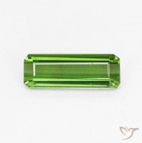 Tourmaline Vert foncé naturelle Octogone / coupe Émeraude, 0.78 ct, VVS-VS