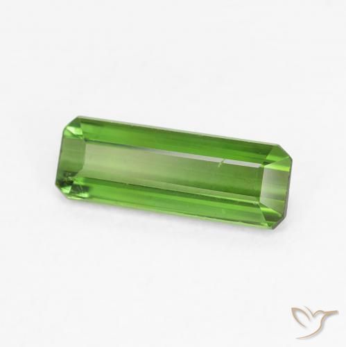 Tourmaline Vert foncé naturelle Octogone / coupe Émeraude, 0.78 ct, VVS-VS