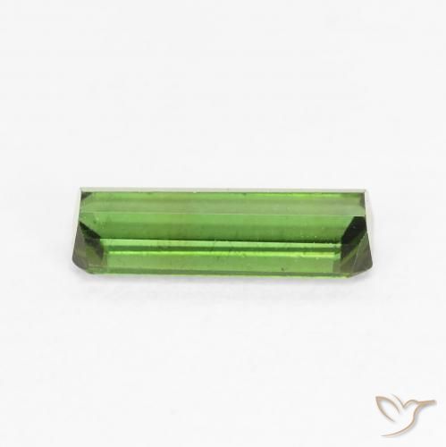 Tourmaline Vert foncé naturelle Octogone / coupe Émeraude, 0.78 ct, VVS-VS