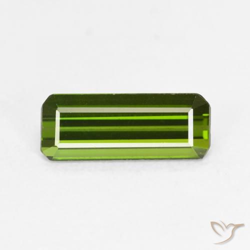 Tourmaline Vert moyen naturelle Octogone / coupe Émeraude, 0.93 ct, VVS-VS