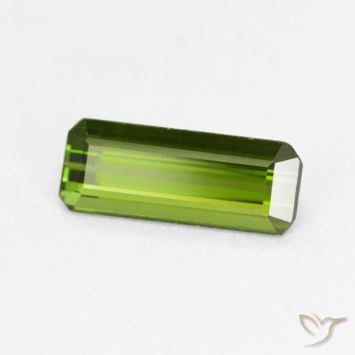Tourmaline Vert moyen naturelle Octogone / coupe Émeraude, 0.93 ct, VVS-VS