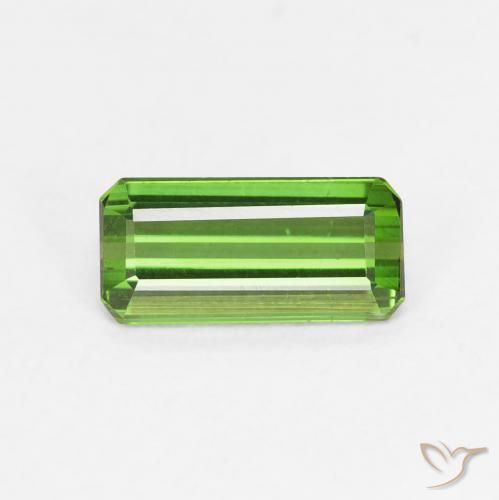 Tourmaline Vert foncé naturelle Octogone / coupe Émeraude, 0.89 ct, VVS-VS