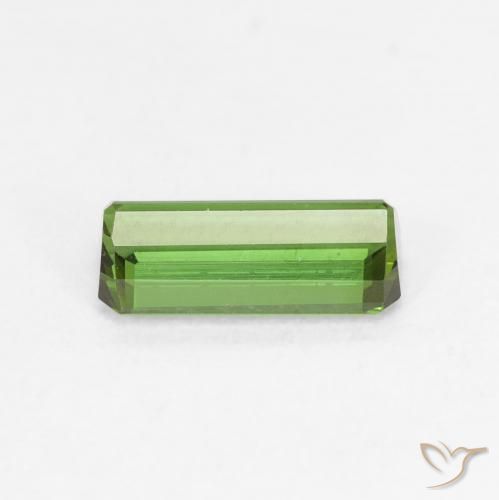 Tourmaline Vert foncé naturelle Octogone / coupe Émeraude, 0.89 ct, VVS-VS
