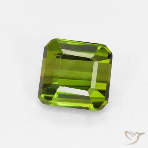 Tourmaline Vert moyen naturelle Octogone / coupe Émeraude, 0.52 ct, VVS-VS