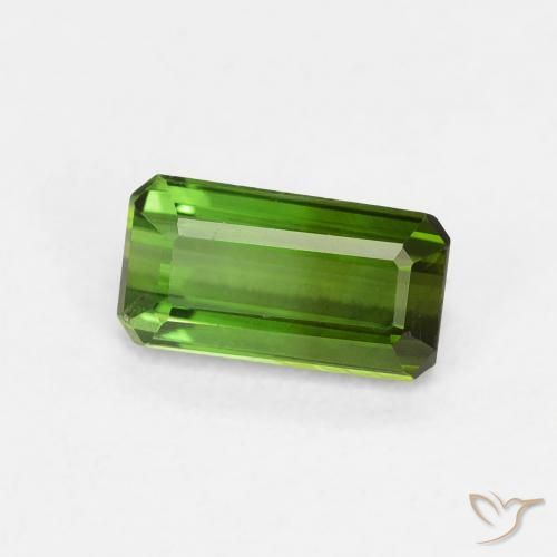 Tourmaline Forêt verte naturelle Octogone / coupe Émeraude, 0.68 ct, VVS-VS