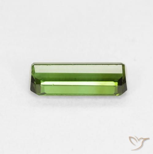 Tourmaline Vert foncé naturelle Octogone / coupe Émeraude, 0.82 ct, VVS-VS