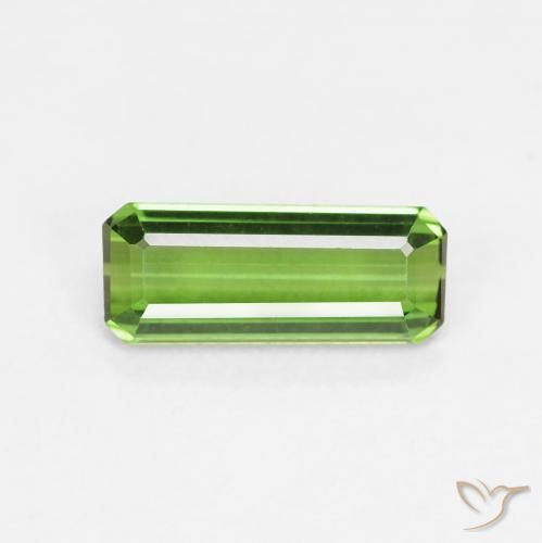 0.98ct Naturel Forêt verte Tourmaline, Taille émeraude, VVS-VS