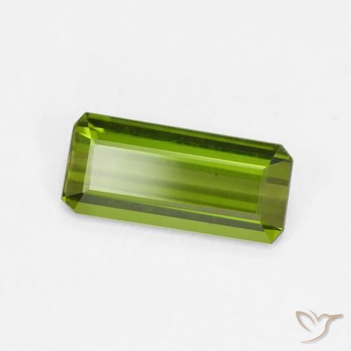 Tourmaline Vert moyen naturelle Octogone / coupe Émeraude, 0.91 ct, VVS-VS