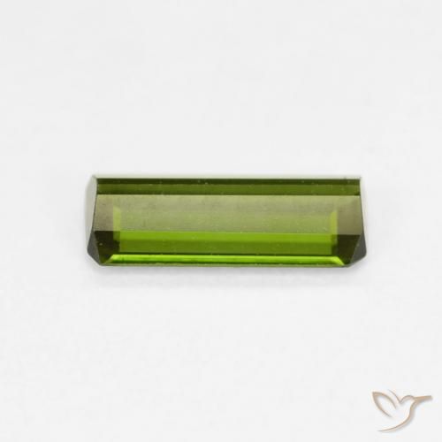 Tourmaline Vert moyen naturelle Octogone / coupe Émeraude, 0.91 ct, VVS-VS