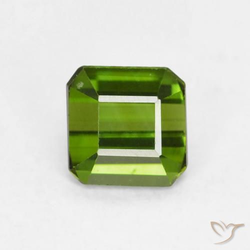 0.62ct Naturel Forêt verte Tourmaline, Taille émeraude, VVS