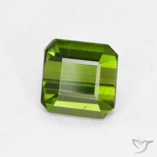 Tourmaline Forêt verte naturelle Octogone / coupe Émeraude, 0.62 ct, VVS