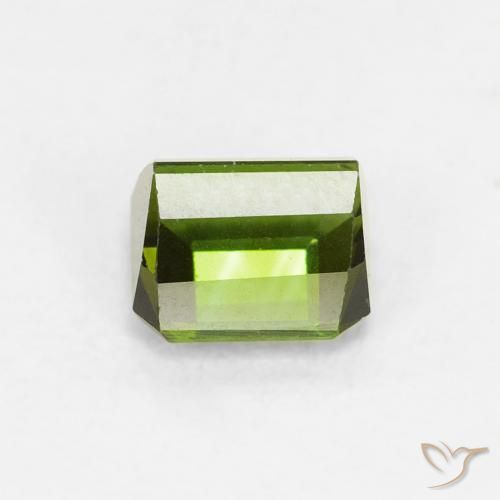 Tourmaline Forêt verte naturelle Octogone / coupe Émeraude, 0.62 ct, VVS