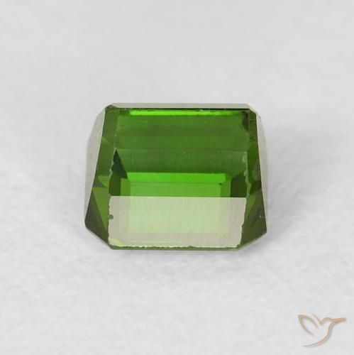 Tourmaline Vert moyen naturelle Octogone / coupe Émeraude, 0.74 ct, VVS-VS