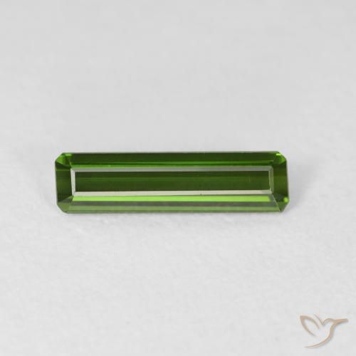 0.98ct Naturel Forêt verte Tourmaline, Taille émeraude, VVS-VS