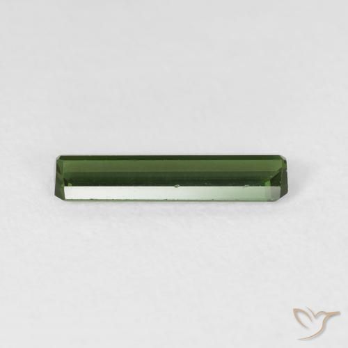 Tourmaline Vert foncé naturelle Octogone / coupe Émeraude, 0.98 ct, VVS-VS
