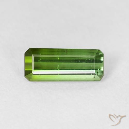 Tourmaline Vert moyen naturelle Octogone / coupe Émeraude, 1.15 ct, VS