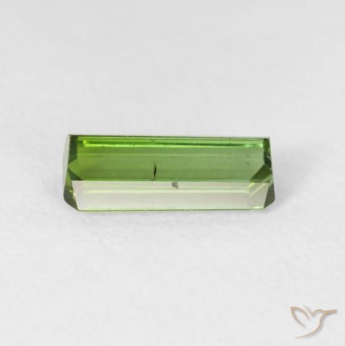 Tourmaline Vert moyen naturelle Octogone / coupe Émeraude, 1.15 ct, VS