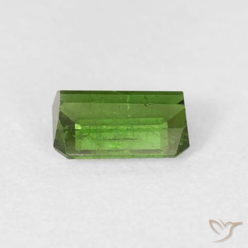 Tourmaline Vert terreux naturelle Octogone / coupe Émeraude, 0.86 ct, VS