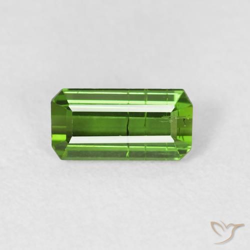 Tourmaline Vert foncé naturelle Octogone / coupe Émeraude, 0.74 ct, SI
