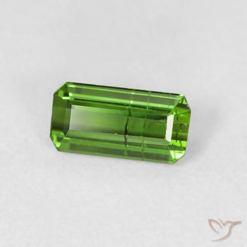 Tourmaline Vert foncé naturelle Octogone / coupe Émeraude, 0.74 ct, SI