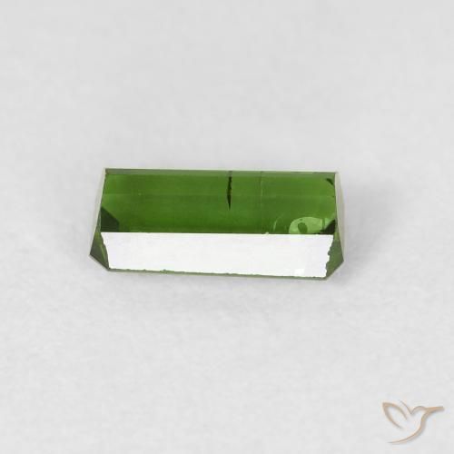 Tourmaline Vert foncé naturelle Octogone / coupe Émeraude, 0.74 ct, SI