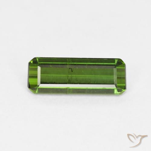 Tourmaline Vert foncé naturelle Octogone / coupe Émeraude, 0.99 ct, VS