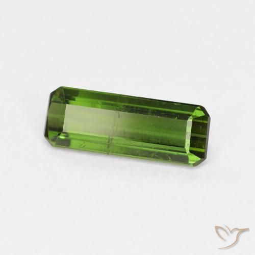 Tourmaline Vert foncé naturelle Octogone / coupe Émeraude, 0.99 ct, VS