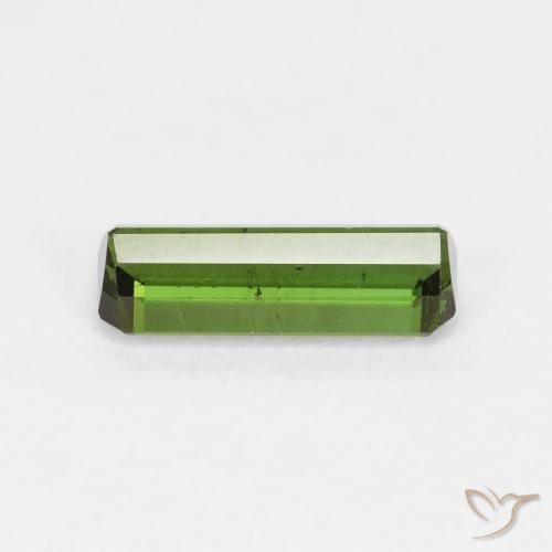Tourmaline Vert foncé naturelle Octogone / coupe Émeraude, 0.99 ct, VS