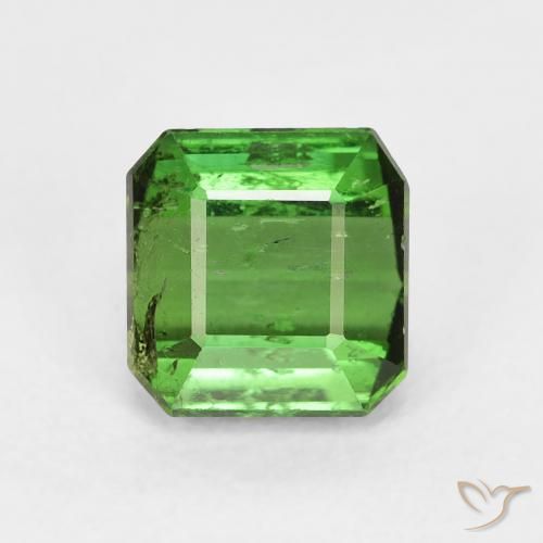1.71ct Naturel Forêt verte Tourmaline, Taille émeraude, VS-SI