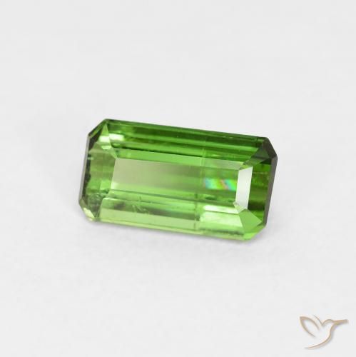 Tourmaline Forêt verte naturelle Octogone / coupe Émeraude, 0.85 ct, VS-SI