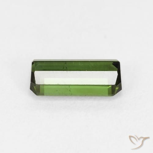 Tourmaline Vert foncé naturelle Octogone / coupe Émeraude, 1.35 ct, VS