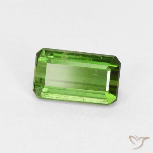 Tourmaline Vert foncé naturelle Octogone / coupe Émeraude, 0.97 ct, VS