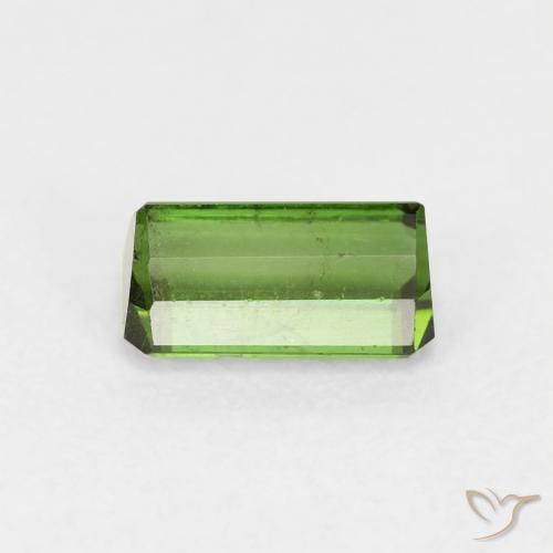 Tourmaline Vert foncé naturelle Octogone / coupe Émeraude, 0.97 ct, VS