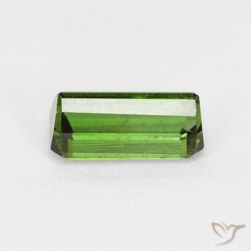 Tourmaline Vert terreux naturelle Octogone / coupe Émeraude, 1.15 ct, VS