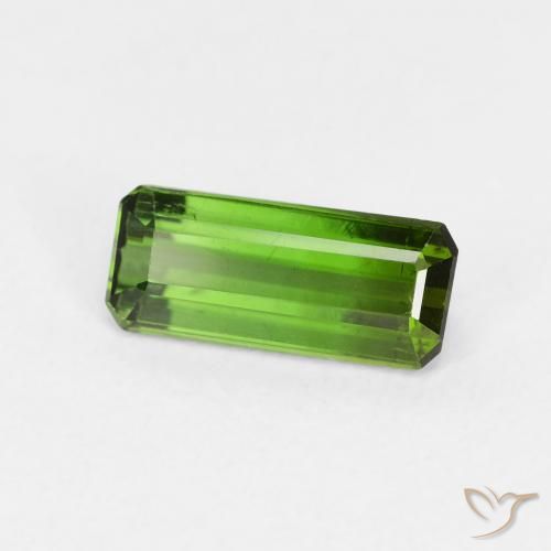 Tourmaline Vert foncé naturelle Octogone / coupe Émeraude, 1.01 ct, VS