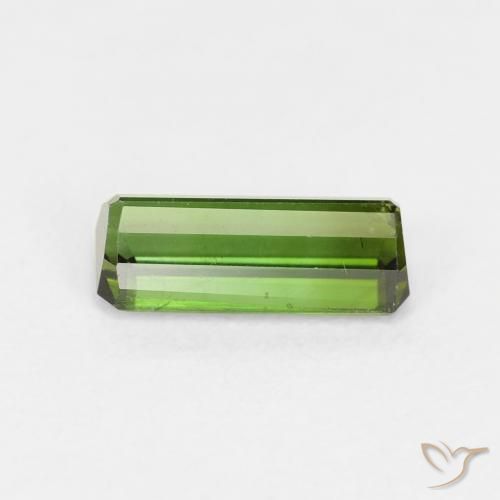 Tourmaline Vert foncé naturelle Octogone / coupe Émeraude, 1.01 ct, VS